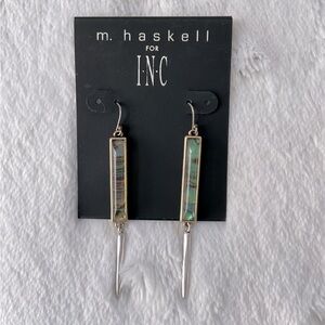 M. HASKELL For INC Long Dangle Drop Earrings NWT
